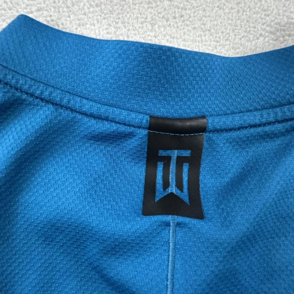 Nike Shirt Mens Medium Blue Tiger Woods TW Vapor Blade Collar Golf Polo BV9219 - Picture 3 of 11